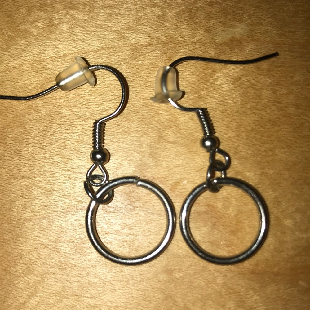 Never worn silver hop earring